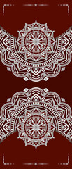 elegant islamic mandala engraving card