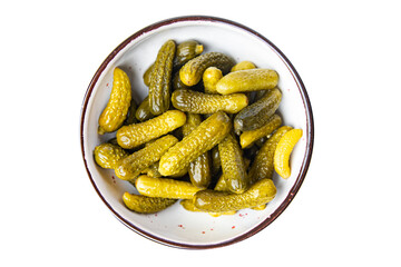 cucumbers gherkins salted pickled canned vegetable food fresh meal food diet snack on the table copy space food background 