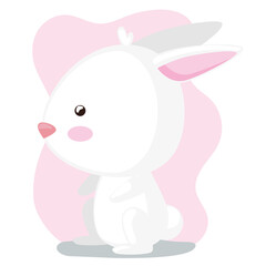 cute tender rabbit profile