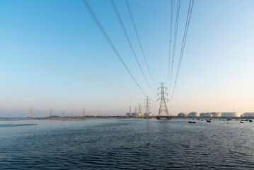 high voltage electric pole