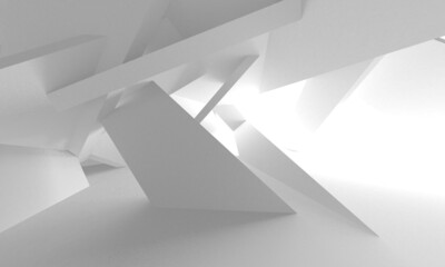 Illuminated corridor interior design. Empty Room Interior Background