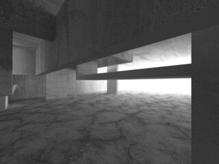 Abstract architecture interior background. Empty concrete room