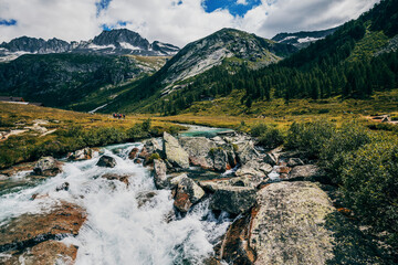 river in the mountains