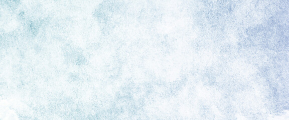 Abstract white blue winter background with space for text or image, Blue color in the middle highlighted concrete wall texture background.