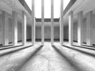 Abstract architecture interior background. Empty concrete room