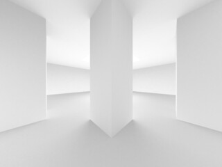 Fototapeta premium White Modern Background. Abstract Building Concept