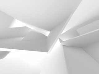 Abstract White Architecture Design Concept