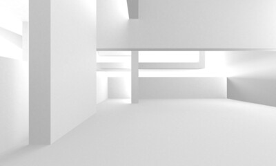 Abstract White Architecture Design Concept