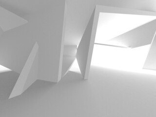 Abstract White Architecture Design Concept