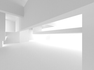 Abstract White Architecture Design Concept