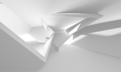 Abstract White Architecture Design Concept