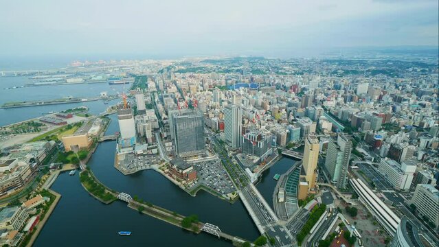 Timelapse view of Yokohama Japan
