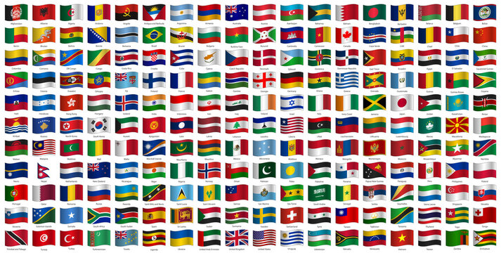 All world countries official national flags