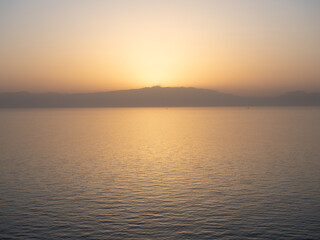 Obraz premium Beautiful photo of the evening seascape. Concept of leisure and travel