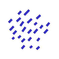 Vector abstract shape. Blue blots. Modern dots. Abstract splashes.