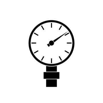 recommend clip art: Pressure gauge icon isolated on white background