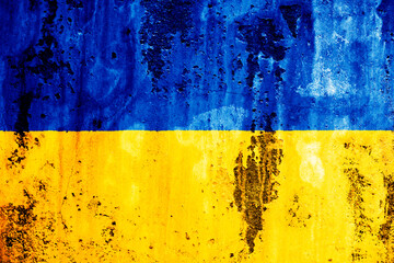 Wall texture with flag of Ukraine