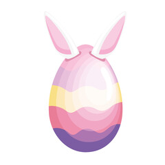 easter egg with rabbit ears