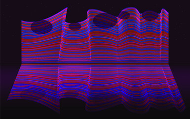 Vector abstract background. Abstraction of the night city. Background for your entries.