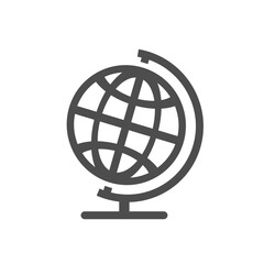 ikona globus, izolowany, świat, mapa