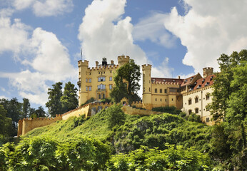 Hohenschwangau Castle (Schloss Hohenschwangau) at Hohenschwangau village. Bavaria. Germany - 494859183