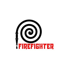 Firefighter icon isolated on white background