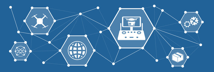 Concept of drone delivery