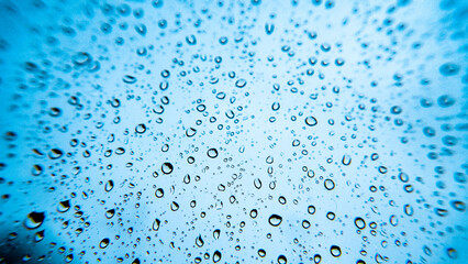 Macro drops in the glass