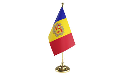 Moldova table flag on white background, 3d rendering, isolated