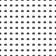 Square seamless background pattern from black first aid symbols. The pattern is evenly filled. Vector illustration on white background