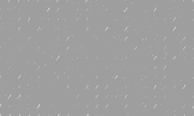 Seamless background pattern of evenly spaced white kitchen knife symbols of different sizes and opacity. Vector illustration on gray background with stars