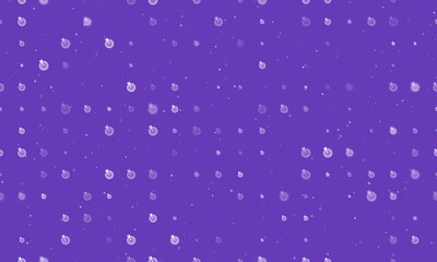 Seamless background pattern of evenly spaced white goal symbols of different sizes and opacity. Vector illustration on deep purple background with stars