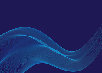 Abstract smoke waves graphic design template illustration - blue background