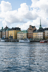 Fototapeta premium Stockholm vom Wasser aus
