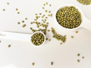 mung beans in a bowl green beans