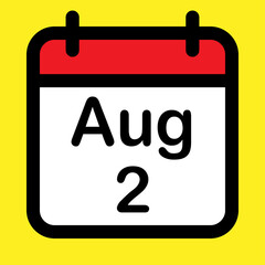 Calendar icon second August