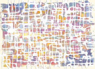 Mosaic pattern as textural abstract background of colorful slices oil paint texture. High detail.	