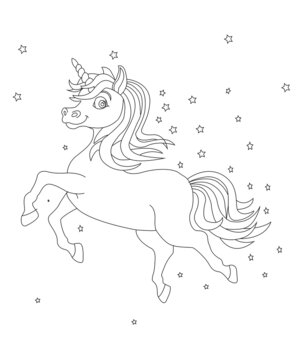 Unicorns vector. Coloring book page unicorn.
Children background.
Coloring page unicorn.
Magic pony cartoon. Sketch animals.
Animals coloring page.
Animals vector.
Cute unicorn with flowers.