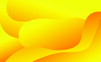 Yellow and orange unusual background with thin rays of light. Fresh business banner for sale, event, holiday, party. Fast moving 3d liquid shapes