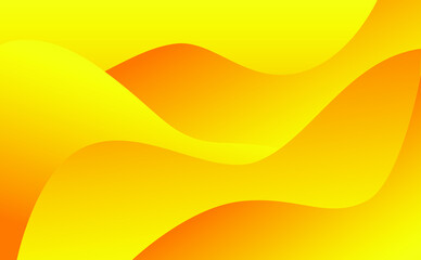 Yellow and orange unusual background with thin rays of light. Fresh business banner for sale, event, holiday, party. Fast moving 3d liquid shapes