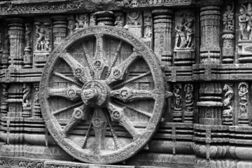 Wheel of Samsara. Konark Sun Temple