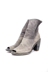 unusual women shoes isolated on white