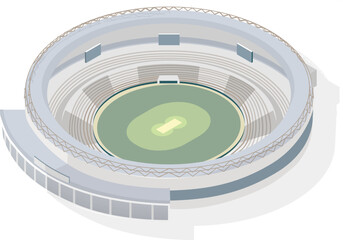Round Stadium or Arena Isometric Illustration © Good Studio