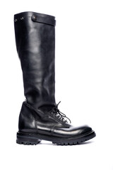 unusual men boots isolated on white