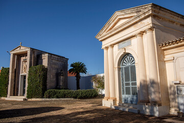 Obraz premium family pantheon, Inca municipal cemetery, established in 1820, Majorca, Balearic Islands, Spain