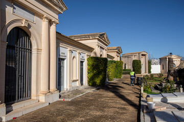 family pantheon, Inca municipal cemetery, established in 1820, Majorca, Balearic Islands, Spain