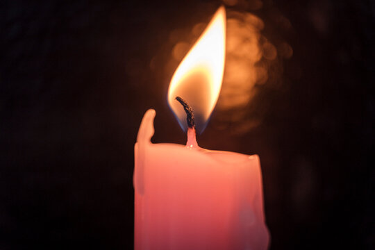 lit candle, Inca municipal cemetery, established in 1820, Majorca, Balearic Islands, Spain