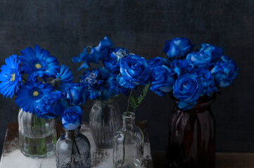 青い花　青いバラ