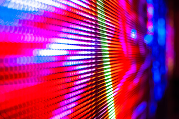 Red and blue flashing LED light disco wall background loop.