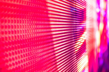 Fototapeta premium Red and blue flashing LED light disco wall background loop.